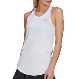 Adidas AeroReady white club tank 3 stripes
